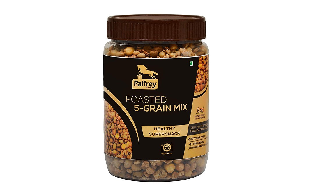 Palfrey Roasted 5-Grain Mix Healthy Supersnack   Plastic Jar  300 grams